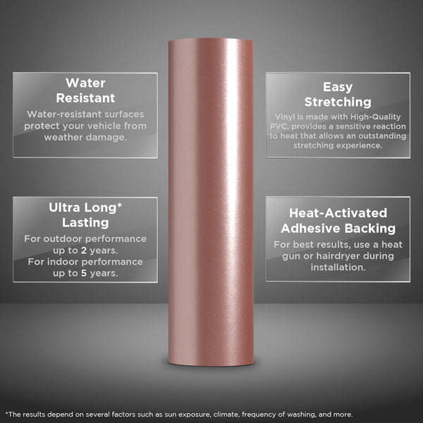 Satin Chrome Rose Gold Vinyl