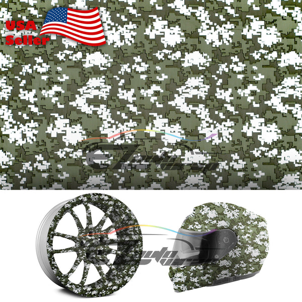 19"x38" Hydrographic Film Digital Army Green #7