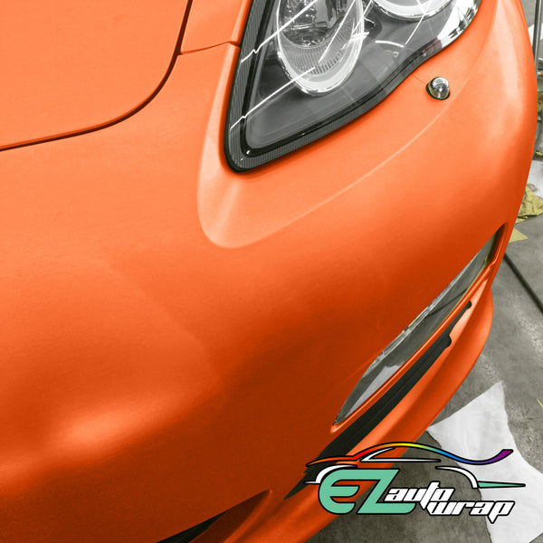 Brushed Aluminum Orange Vinyl Wrap