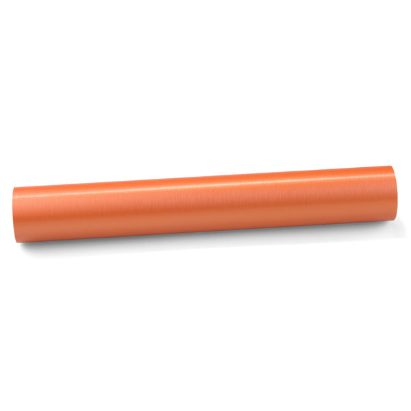Brushed Aluminum Orange Vinyl Wrap