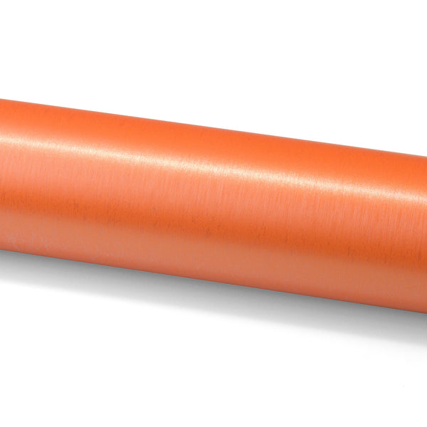 Brushed Aluminum Orange Vinyl Wrap