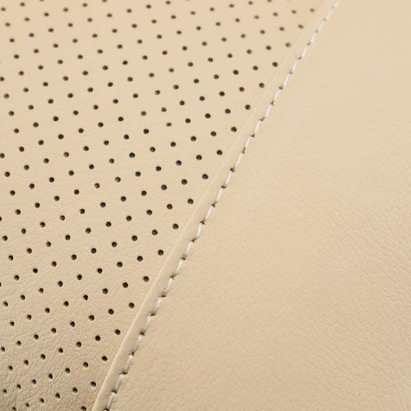 2pcs Leather Car Seat Headrest (Beige / Black / Brown)