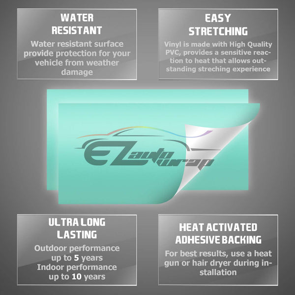 2pcs 5"x10" Matte Chevy Emblem Bowtie Overlay Vinyl Wrap