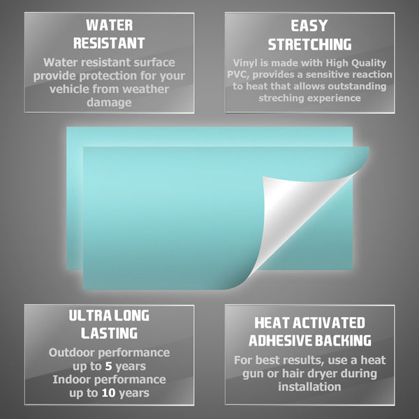 2pcs 5"x10" Ultra Matte Chevy Emblem Bowtie Overlay Vinyl Wrap