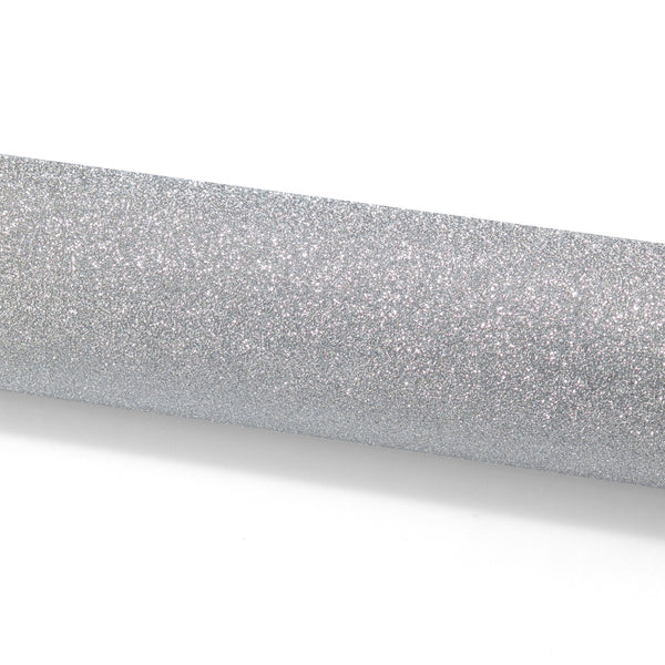 Ultra Diamond Glitter Matte Flat Silver Vinyl Wrap