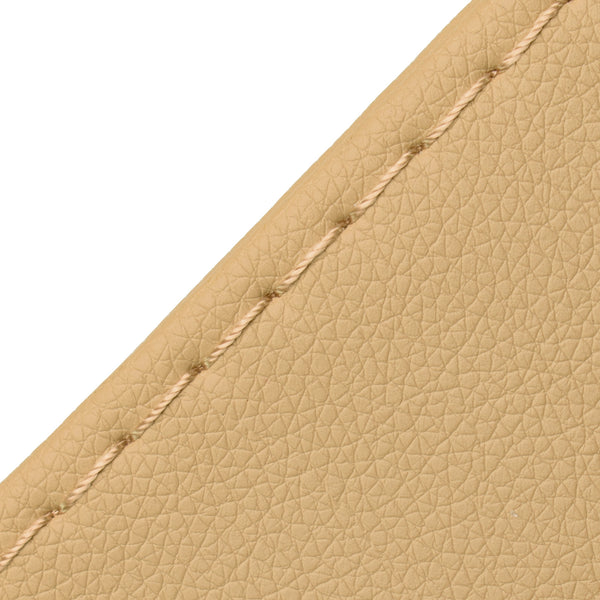 Steering Wheel Cover PVC Leather Flat DIY (Beige / Black / Gray)