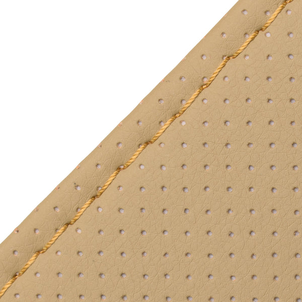 Steering Wheel Cover PVC Leather with Perforated Dots DIY (Beige / Black / Gray)