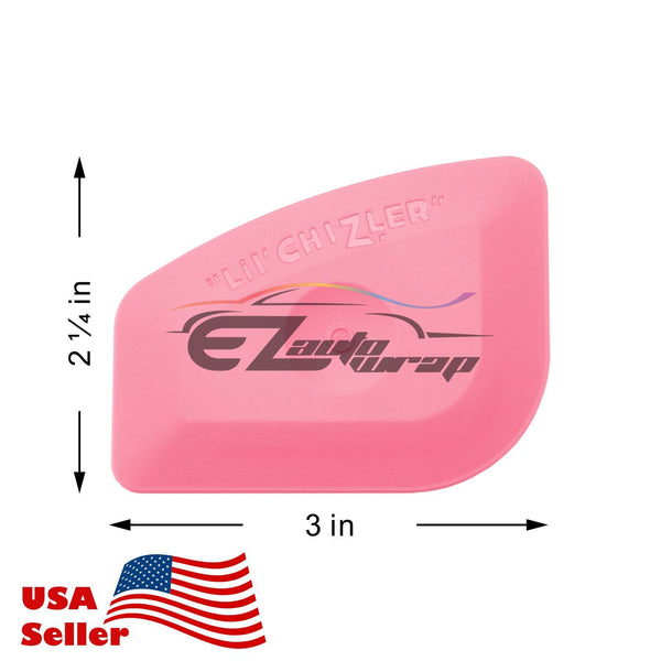 Lil' Chizler Hard-edge Detailer Pink Squeegee