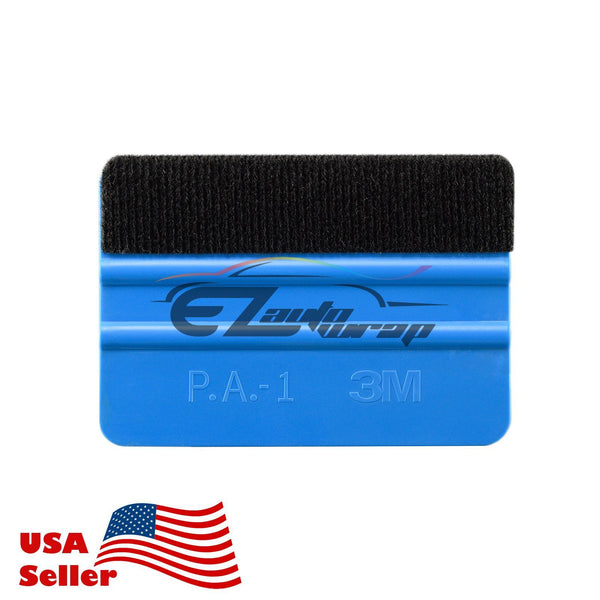 3M Blue Plastic Felt Edge Squeegee