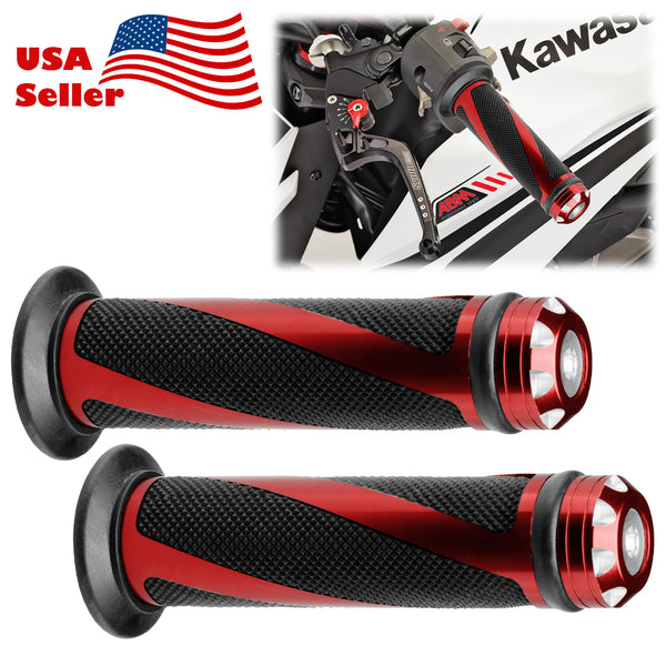 Motorcycle Hand Grips Rubber 7/8" Handle Bar 01