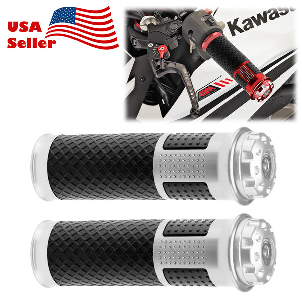 Motorcycle Hand Grips Rubber 7/8" Handle Bar 05