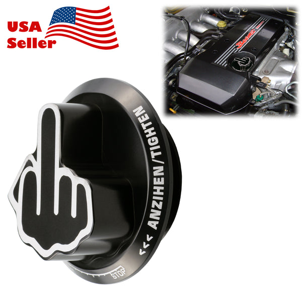 Middle Finger Engine Oil Filter Tank Cap For Toyota (Black / Blue / Gold / Red / Silver)