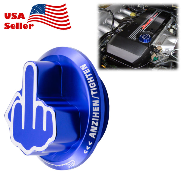 Middle Finger Engine Oil Filter Tank Cap For Toyota (Black / Blue / Gold / Red / Silver)