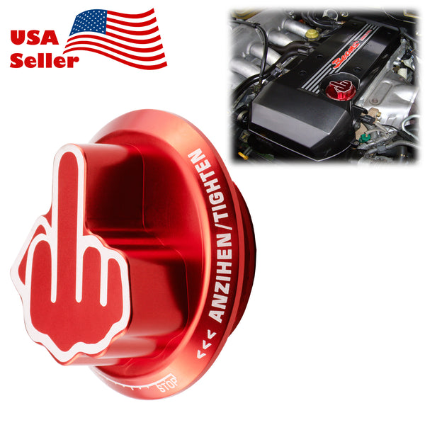 Middle Finger Engine Oil Filter Tank Cap For Toyota (Black / Blue / Gold / Red / Silver)