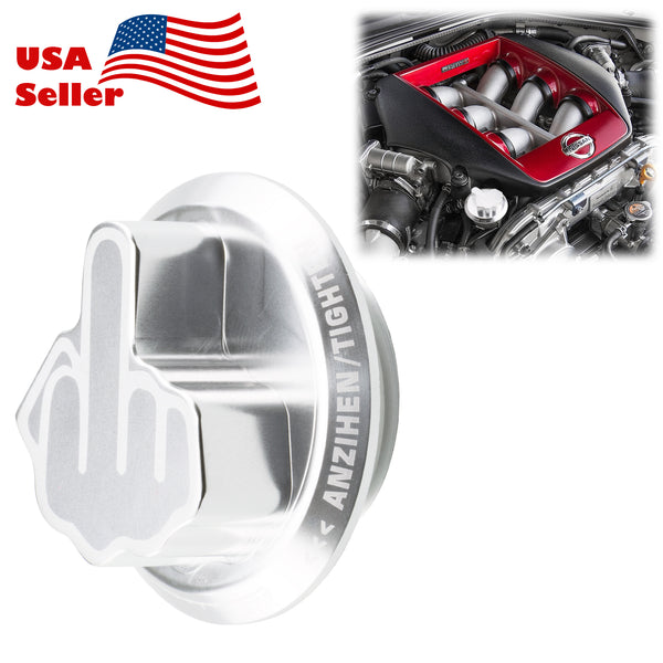 Middle Finger Engine Oil Filter Tank Cap For Nissan (Black / Blue / Gold / Red / Silver)