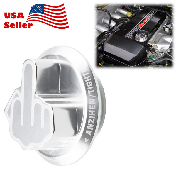 Middle Finger Engine Oil Filter Tank Cap For Toyota (Black / Blue / Gold / Red / Silver)