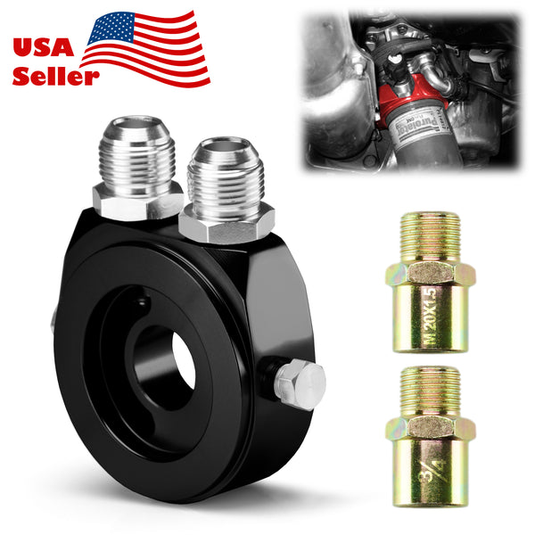 Engine Oil Filter Cooler Adapter (Black / Blue / Gold / Purple / Red / Silver)