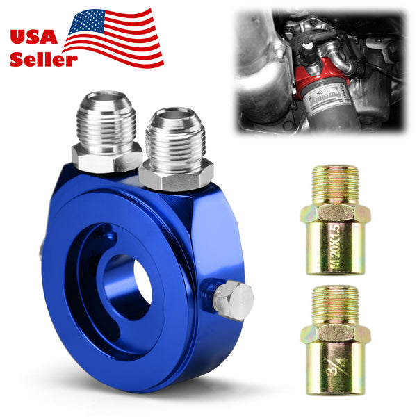 Engine Oil Filter Cooler Adapter (Black / Blue / Gold / Purple / Red / Silver)