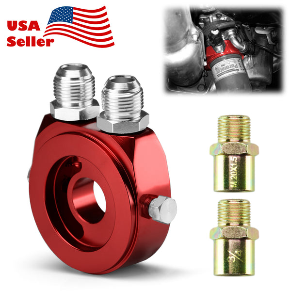 Engine Oil Filter Cooler Adapter (Black / Blue / Gold / Purple / Red / Silver)