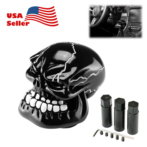 Universal Manual Wicked Skull Shift Knob (Black / Green / Red / Teal / Yellow)