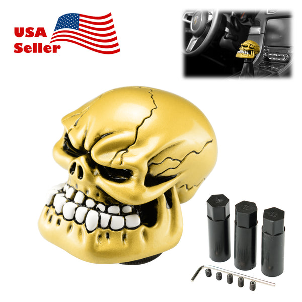Universal Manual Wicked Skull Shift Knob (Black / Green / Red / Teal / Yellow)