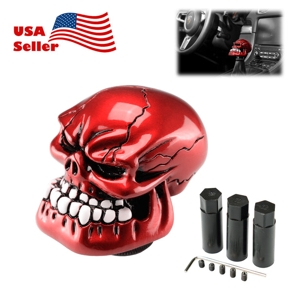 Universal Manual Wicked Skull Shift Knob (Black / Green / Red / Teal / Yellow)