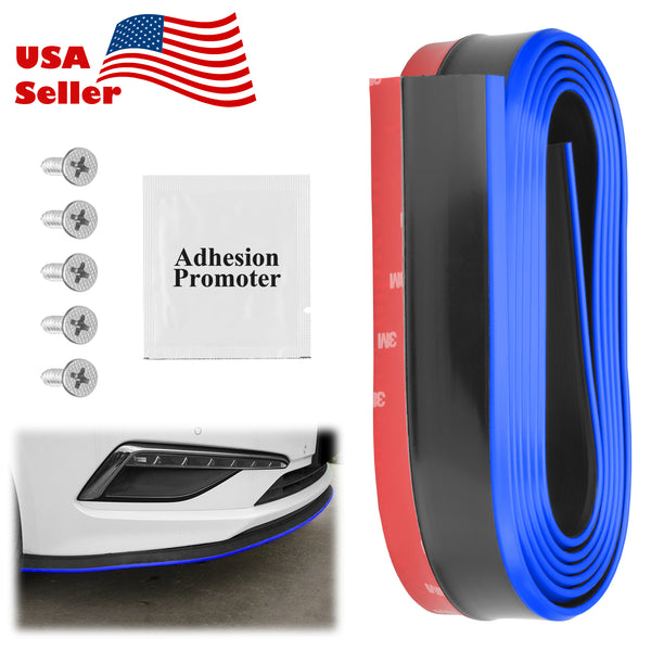 Front Bumper Rubber Lip 2 Tone Colors (Blue Black / Red Black / White Black)