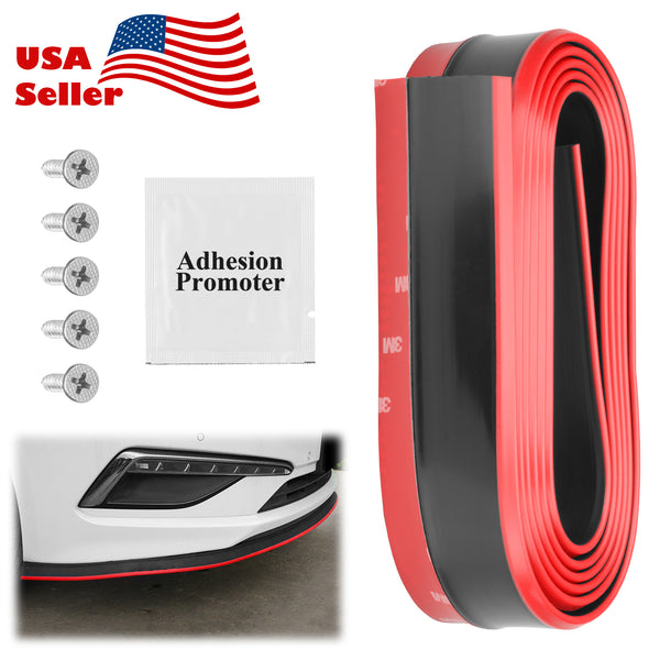 Front Bumper Rubber Lip 2 Tone Colors (Blue Black / Red Black / White Black)