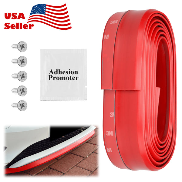 Front Bumper Rubber Lip (Black / Blue / Red)