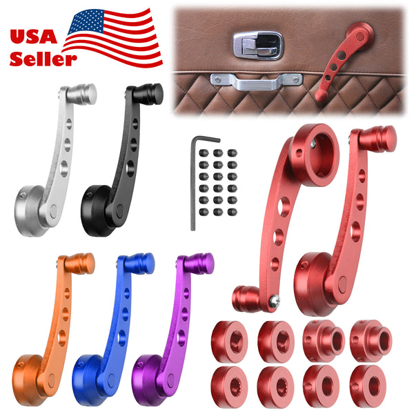 2pcs Aluminum Window Winder Crank Handle (Black / Blue / Orange / Purple / Red / Silver)