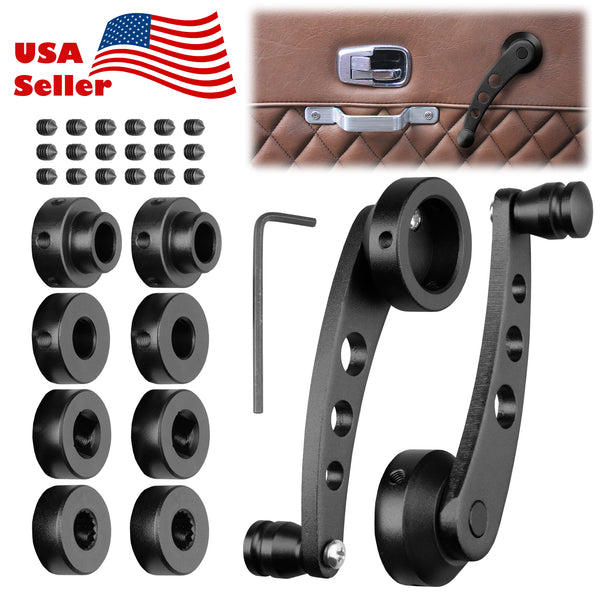 2pcs Aluminum Window Winder Crank Handle (Black / Blue / Orange / Purple / Red / Silver)