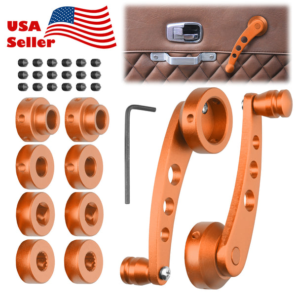 2pcs Aluminum Window Winder Crank Handle (Black / Blue / Orange / Purple / Red / Silver)