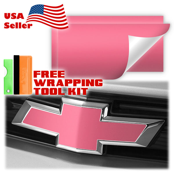 2pcs 5"x10" Ultra Matte Chevy Emblem Bowtie Overlay Vinyl Wrap