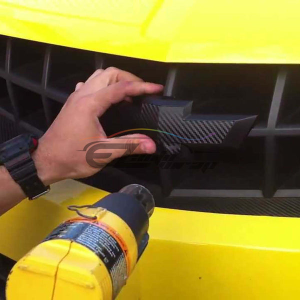 2pcs 5"x10" Matte Chevy Emblem Bowtie Overlay Vinyl Wrap