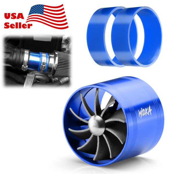 Turbine Air Intake Single Fan System 2.5"-3.0" (Black / Blue / Neo Chrome / Red / Silver)