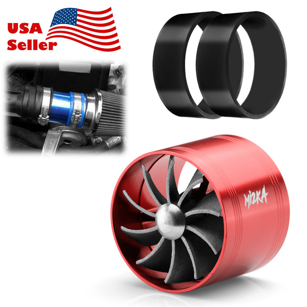 Turbine Air Intake Single Fan System 2.5"-3.0" (Black / Blue / Neo Chrome / Red / Silver)