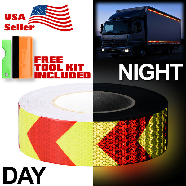 Reflective Safety Arrow Tape 2 Inches x 120 Feet