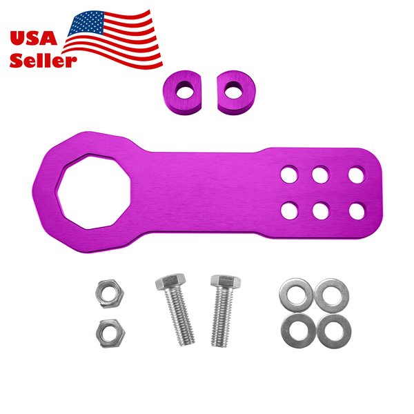 2.5" 10 mm Aluminum Front Bumper Tow Hook (Black / Blue / Gold / Neo Chrome / Purple / Red / Silver)
