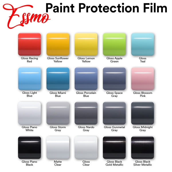 ESSMO™ PPF Paint Protection Film Gloss Porcelain Blue Vinyl Invisible Scratches Shield Wrap DIY