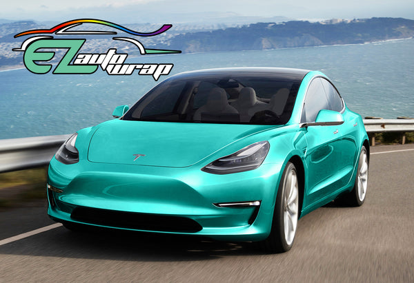 Gloss Metallic Teal Vinyl Wrap