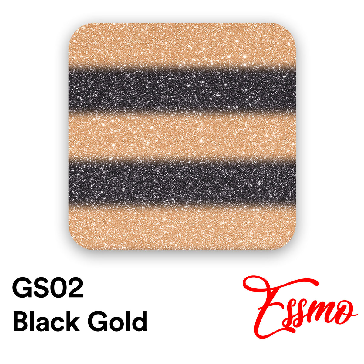 ESSMO™ Black Gold Glitter Stripes Heat Transfer Vinyl HTV GS02 – EzAuto Wrap
