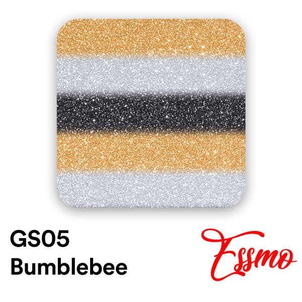 ESSMO™ Bumblebee Glitter Stripes Heat Transfer Vinyl HTV GS05