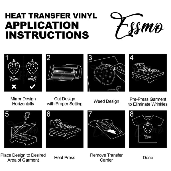 ESSMO™ Floral Summer Glitter Stripes Heat Transfer Vinyl HTV GS08