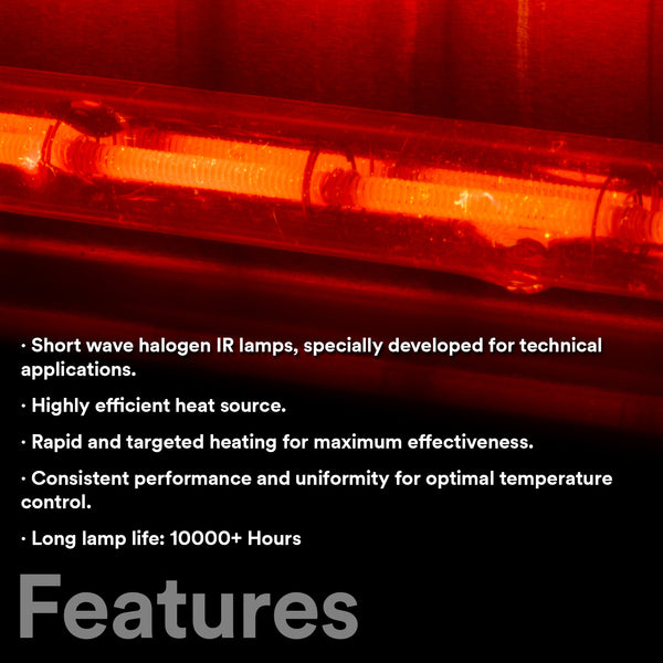 1000W Short Wave Infrared Heat Lamp Handheld Baking Paint Dryer