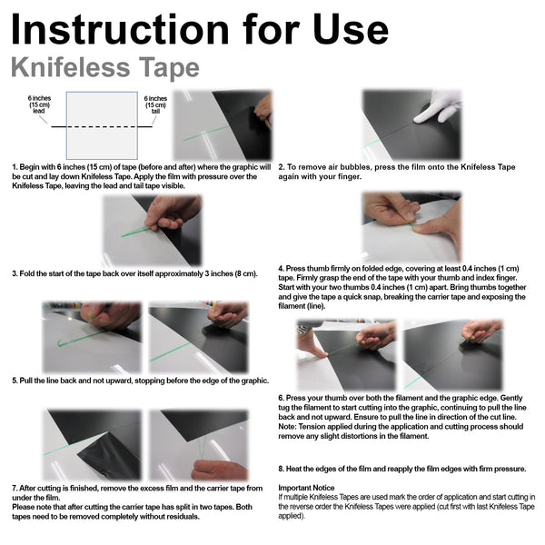 Knifeless Tape Finish Car Decal Vinyl Wrapping Film Line Trim Cutting Tool