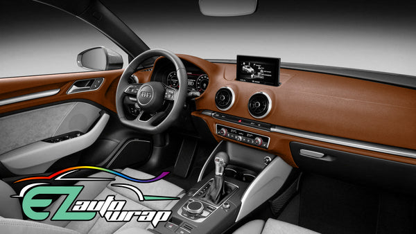 Leather Texture Brown Vinyl Wrap