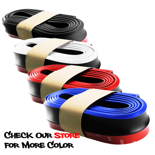 Front Bumper Rubber Lip 2 Tone Colors (Blue Black / Red Black / White Black)