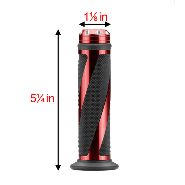 Motorcycle Hand Grips Rubber 7/8" Handle Bar 01