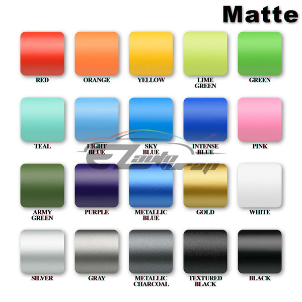 2pcs 5"x10" Matte Chevy Emblem Bowtie Overlay Vinyl Wrap