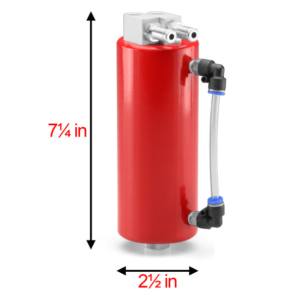 Billet Aluminum High Capacity Engine Oil Catch Tank #01 (Black / Blue / Gold / Purple / Red / Silver)